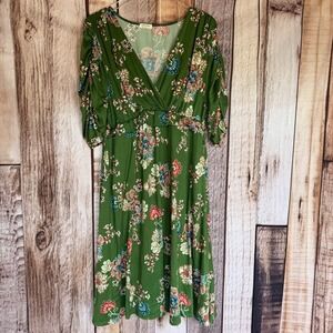 Kiyonna | Dresses | Kiyonna Dress Wildflower Style X Embroidered Flowers  Velvet Trim Cream Feminine | Poshmark